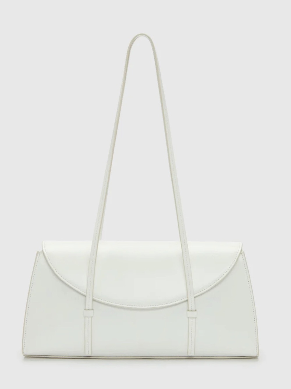 LIKE NEW REFORMATION Elena Shoulder Bag, White Leather
